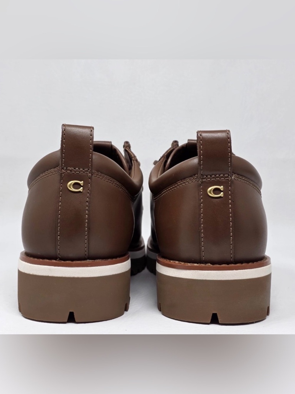 Coach Men's Banks Leather Lace-Up Boots Saddle Brown Shoes US Size 8.5 casual - Picture 5 of 6